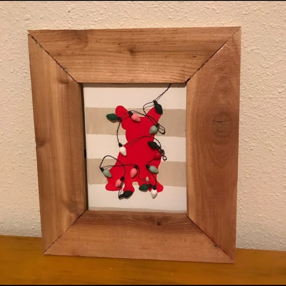 Unique French Bulldog Christmas Wall Decor